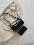 Mini Crocodile Embossed Baguette Bag