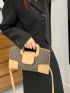 Colorblock Square Bag  Geometric Pattern Elegant