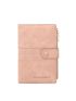 Letter Graphic Snap Button Passport Case