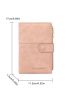 Letter Graphic Snap Button Passport Case