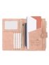 Letter Graphic Snap Button Passport Case