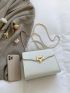 Mini Metal Lock Flap Chain Square Bag