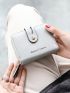 Letter Graphic Snap Button Small Wallet