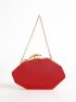 Small Novelty Bag Red Glitter Metal Decor For Party
