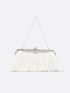 Rhinestone Decor Chain Ruched Bag