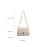 Small Square Bag Geometric Pattern Chain Strap For Work
