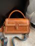 Stitch Detail Flap Square Bag