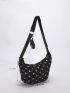 Graphic Print Hobo Bag With Coin Purse