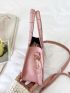 Mini Plaid Pattern Bow Decor Square Bag