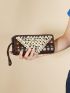 Coconut Shell Decor Wristlet Bag