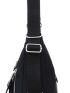 Letter Patch Decor Hobo Bag Waterproof Black
