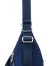 Letter Patch Decor Hobo Bag Waterproof Blue