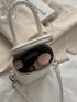 Mini Quilted Pattern Bucket Bag