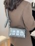 Quilted Detail Flap Square Bag