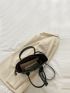 Letter Embossed Square Bag
