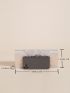 Rhinestone Decor Ruched Detail Flap Square Bag