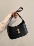 Twist Lock Design Hobo Bag