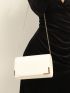 Metal Decor Flap Chain Square Bag
