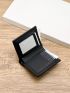 Litchi Embossed Small Wallet PU Black