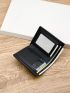 Litchi Embossed Small Wallet PU Black