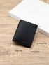 Litchi Embossed Small Wallet PU Black