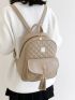 Quilted Tassel Decor Classic Backpack