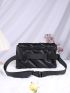 Quilted Flap Belt Bag