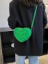 Mini Four-leaf Clover Embossed Heart Design Novelty Bag
