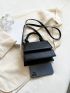 Mini Crocodile Embossed Flap Square Bag