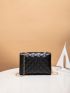 Mini Quilted Chain Flap Square Bag
