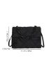 Quilted Chain Flap Square Bag
