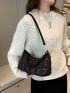 Quilted Chain Decor Hobo Bag