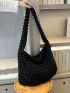 Minimalist Textured Hobo Bag