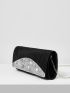 Belle Rhinestone Detail Ruched Bag