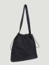 Minimalist Drawstring Design Bucket Bag