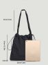 Minimalist Drawstring Design Bucket Bag
