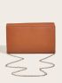 Metal Detail Flap Chain Square Bag