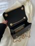 Mini Metal Decor Flap Chain Square Bag