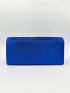 Mini Square Bag Ruched Detail Glitter For Party, Clear Bag