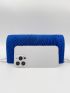 Mini Square Bag Ruched Detail Glitter For Party, Clear Bag