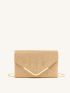 Glitter Chain Flap Square Bag