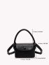Mini Snap Button Flap Square Bag