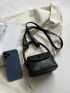 Mini Snap Button Flap Square Bag