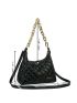 Quilted Pattern Chain Hobo Bag
