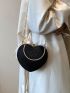 Mini Glitter Heart Design Chain Novelty Bag