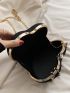 Mini Glitter Heart Design Chain Novelty Bag