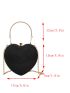 Mini Glitter Heart Design Chain Novelty Bag