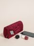 Rhinestone Decor Envelope Bag Ruched Glamorous For Party