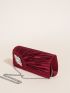 Rhinestone Decor Envelope Bag Ruched Glamorous For Party