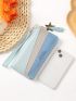 Colorblock Letter Graphic Long Wallet